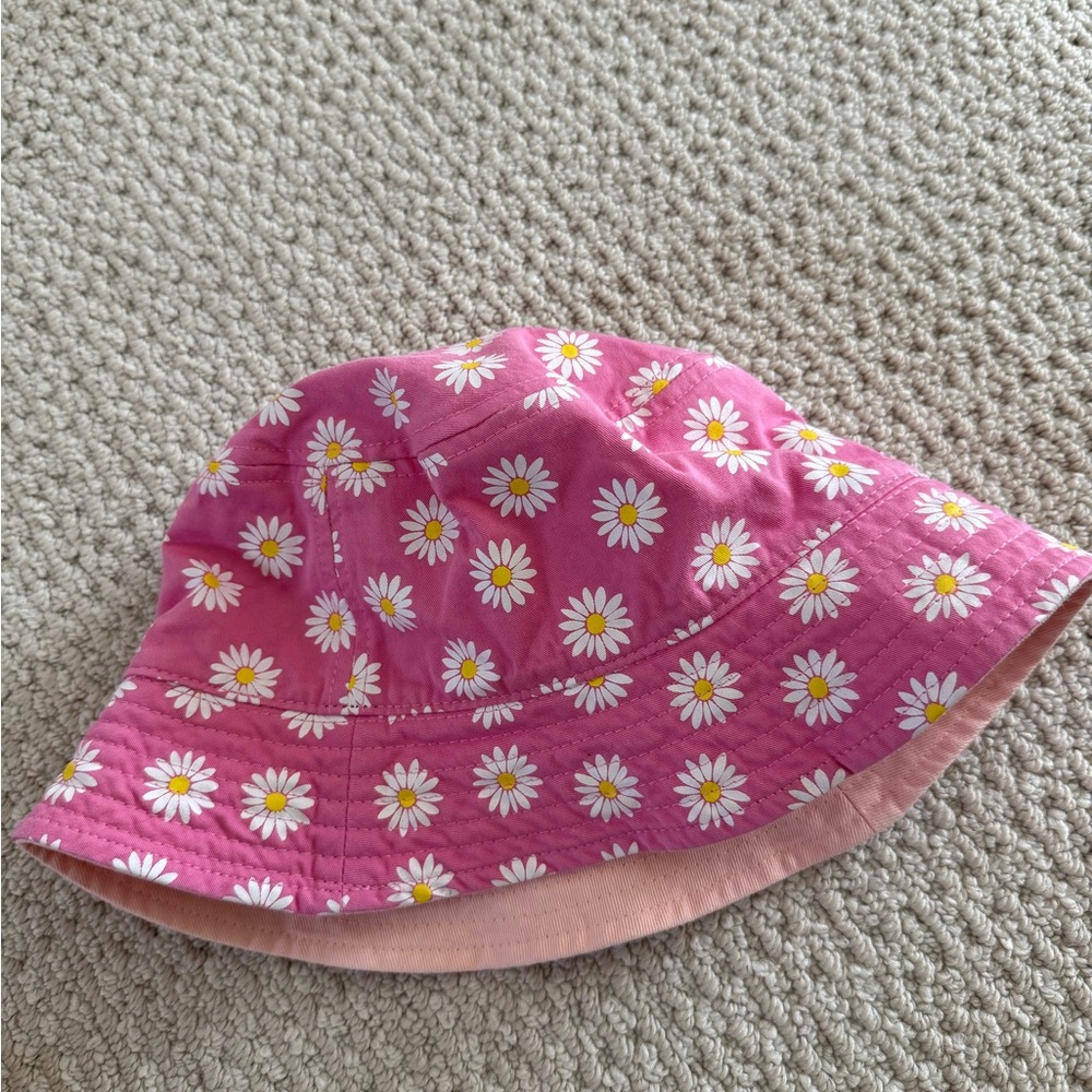 Pink Daisy Kids Bucket Hat